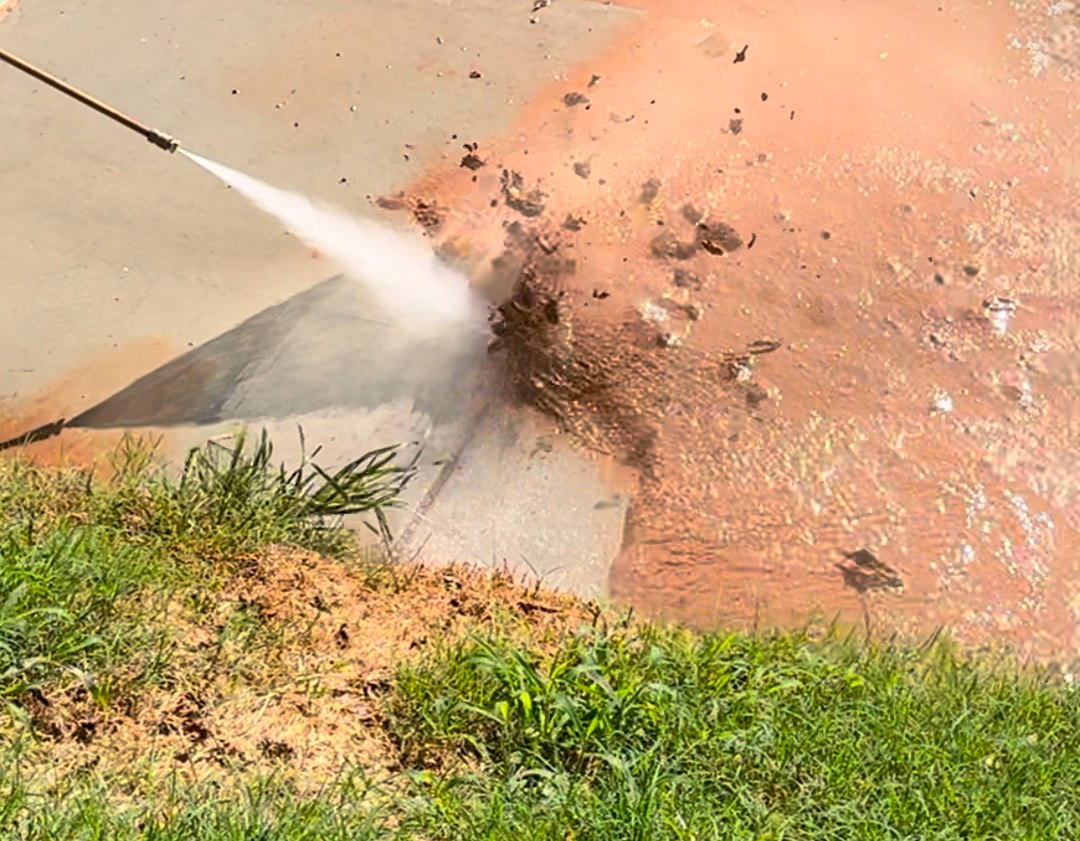 RED DIRT & MUD PRESSURE WASH CLEANING ON CONCRETE!! OKLAHOMA CITY, OKLAHOMA